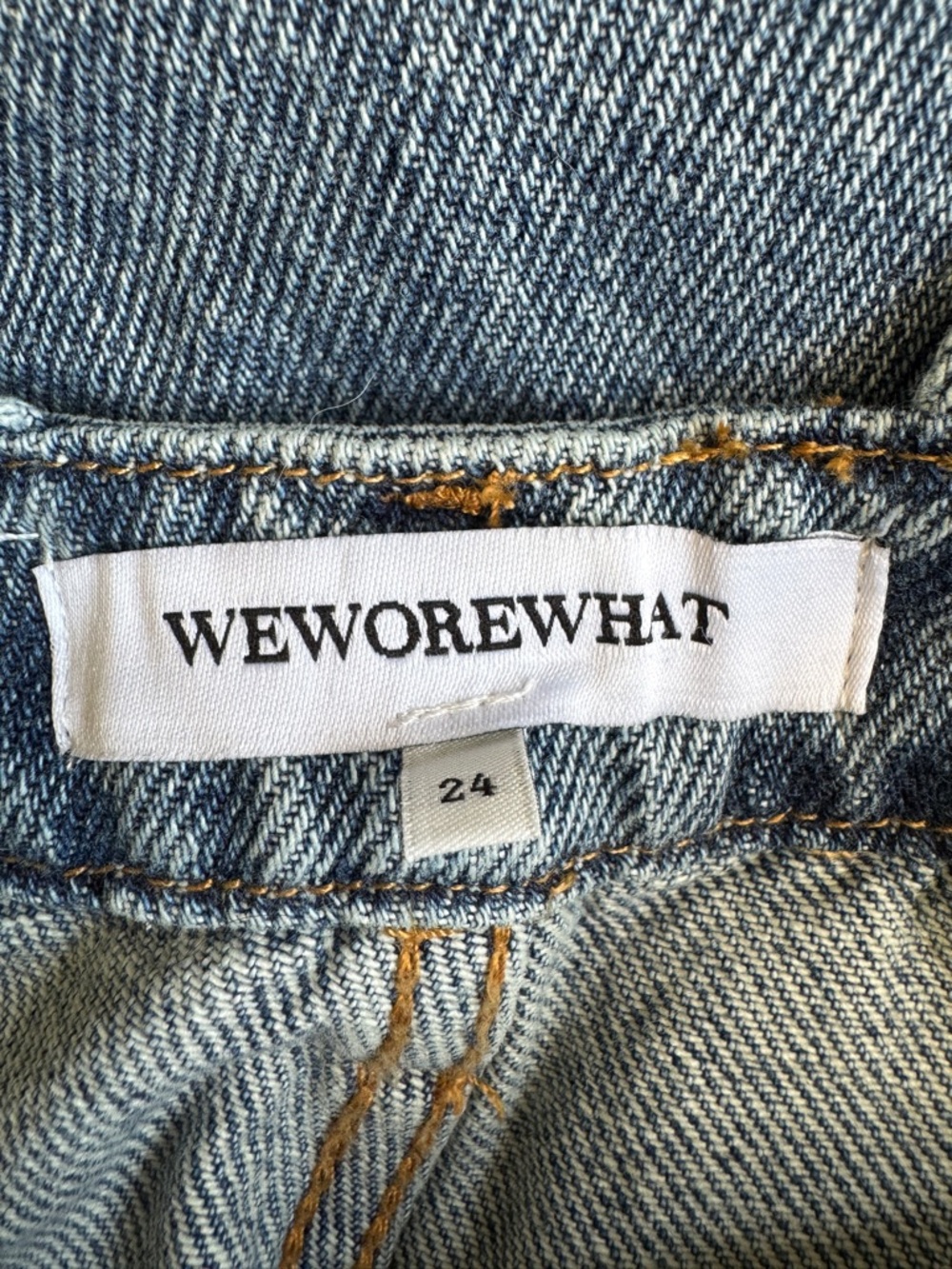 WeWoreWhat Classic Light Blue Wide-Leg Denim Overalls - Picture 5 of 5
